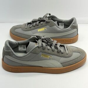 Puma Sneakers Club Leather Suede Mens 8.5 Grey Gum Sole 397447-12